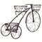 Metal Tricycle Plant Stand with 3 Baskets and Wheels for Indoor or Outdoor Use